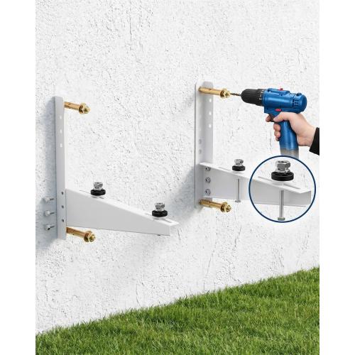 Mini Split Wall Mounting Bracket with Leveler, Heavy Duty Mini Split Brackets for Outside 9000 to 18000 BTU, Max 330 Lb Capacity Fits Wood Walls Brick Walls