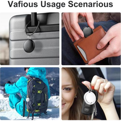 Air Tracker Tags-2 Pack, Smart Trackers, Item Locator Tags Works with Apple Find My | iOS Only | 2 Different Cases | Replaceable Battery | Water-Resistant | Item Finder for Key, Luggage, Backpack,Bike