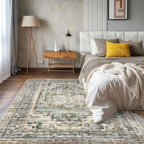 Area Rugs 8x10 Living Room - Machine Washable Rug Large Floor Carpet for Bedroom Dining Room Home