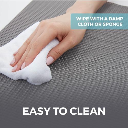 HOME GENIE Shelf Drawer and Cabinet Liner, Durable with Strong Grip, 17.5 IN x 20 FT, Non Adhesive Liners Protect Kitchen Cabinets and Cupboard, Pantry, Bathroom Drawers and Shelves, Desks, Slate Gray