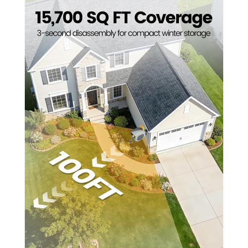 GLAHODEN Retractable Garden Hose Reel 5/8 in x 100 ft Upgraded UV Resistant Heavy Duty Automatic Hose Reel Wall Mount 3/4 in Brass Fitting 9 Pattern Nozzle Any Length Lock Slow Retraction 180° Swivel‼️used missing hardware‼️