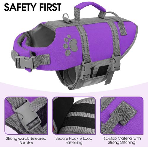 Queenmore Puppy Life Jacket, XS Dog Life Vest for Swimming, Cat Lifevest