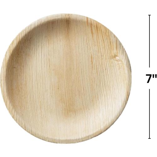 Set of 8  Elegant Palm Leaf Collection Natural Dinner Plate Set of 8  Reusable & Easy Cleaning - Perfect for Entertaining & Everyday Use