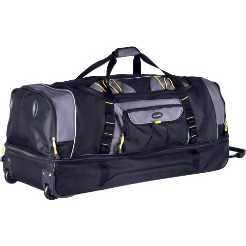 TPRC Sierra Madre II Upright Rolling Duffel Bag, Black/Gray, 36-Inch