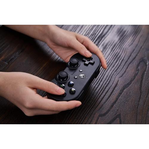 Black 8Bitdo Sn30 Pro Bluetooth Controller for Mobile & Xbox Cloud Gaming on Android, Gaming Controller for iPhone, iPad, macOS and Apple TV (No Mobile Clip) - Not for Xbox