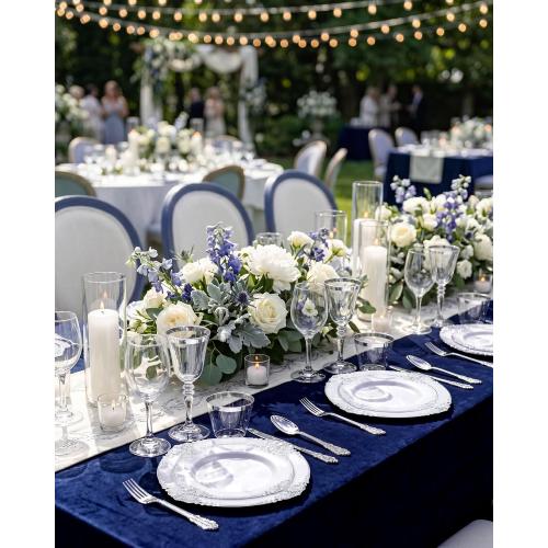White Silver  Dessert Plates