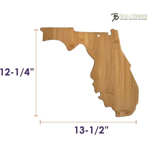Totally Bamboo Florida State Shaped Serving & Cutting Board