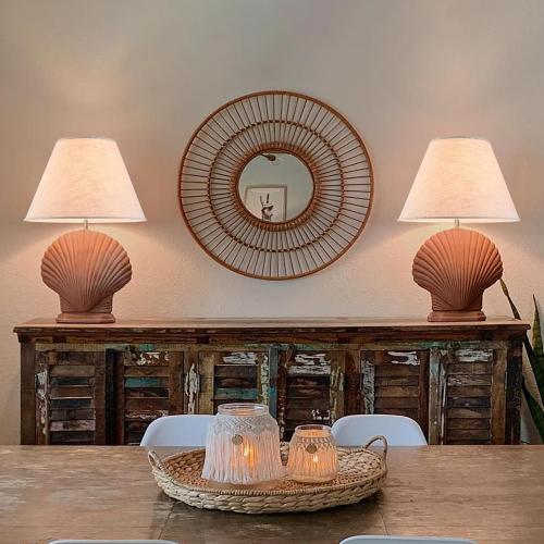Set of 2 Size 6.3 13x8.3 GO&SO Natural Linen Chimney Lamp Shade Set of 2 Small Farmhouse Lamp shade 6.3 Top x 13 Bottom x 8.3 High Medium LampShade Table & Beside Lamp - Lampshades Replacement - Empire Shade Easy Assembly