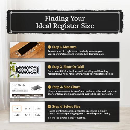 Decor Grates SPH410 Floor Register, 4x10, Polished Brass Finish