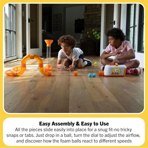 Fat Brain Toys The Original Air Toobz, Air-Powered STEM Building Toys for Kids & Teens, Kids Building Toys, STEM Toys for 3  Year Old