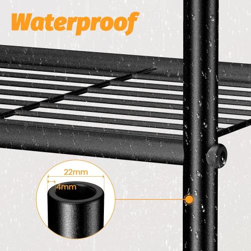Abiglifty Storage Shelves, 3-Tier Metal Shelving, Wire Shelving with Adjustable Leveling Feet, Shelf Organizer for Bathroom, Closet, Garage