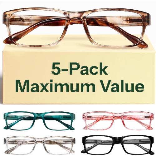 Gaoye 1.0 Professional Reading Glasses for All Day - Computer Readers with Blue Light Protection - Value Pack