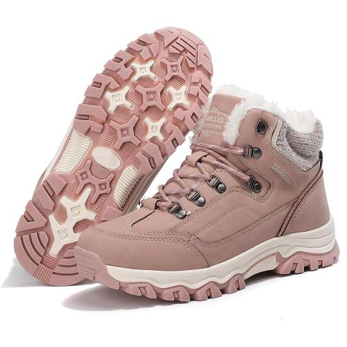SIZE 7 WOMENS TARELO Womens Hiking Boots Fur Lined Snow Shoes Winter Warm Ankle Booties Lady Non Slip Walking Fashion Boot