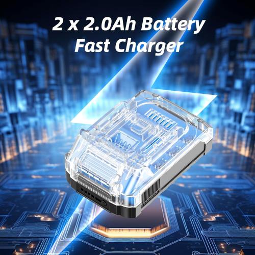 GREEN 12-inch 20V Cordless String Trimmer with Charger, 2 X 2.0Ah Battery Powered Grass Mover with Auto Line Feed, 2 in 1 Lawn Edger with 8 Pcs Grass Cutter Spool Line and 2 Spool Cap, Green