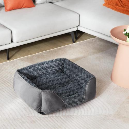 INVENHO Large Dog Bed for Large Medium Small Dogs, Rectangle Washable Dog Bed, Orthopedic Dog Bed, Soft Calming Sleeping Puppy Bed Durable Pet Cuddler with Anti-Slip Bottom L(30x24x9)