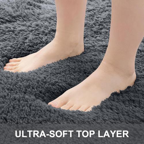 OLANLY 5x7 Machine Washable Large Area Rugs for Living Room, Bedroom, Soft Fluffy Shaggy Bedside Rug, Indoor Floor Carpet for Kids Girls and Boys, Dorms, Nursery, Home Decor Aesthetic, Grey