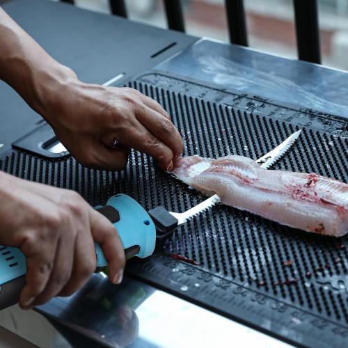 FLISSA Cordless Electric Fillet Knife for Fish with 8 and 10 Stainless Steel Blades, 12V Rechargeable Electric Knife with Non-Slip Handle, 2 Packs Long Lasting Lithium-ion Battery, Portable Carry Case