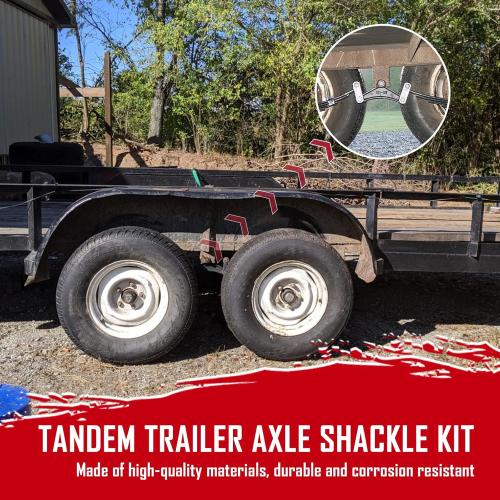 SPARKWHIZ Trailer Shackle Kit, Tandem Trailer Axle Shackle Kit for Double Eye Springs (3.5K -5.2K Axles)