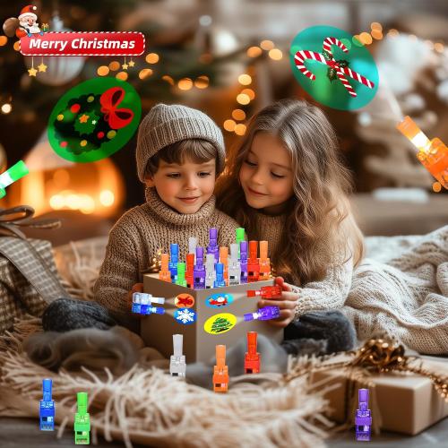 Christmas Party Favors for Kids, 36pcs Christmas Finger Lights Toys for Kids Boys Girls Classroom Rewards Xmas Sock Filler Gifts