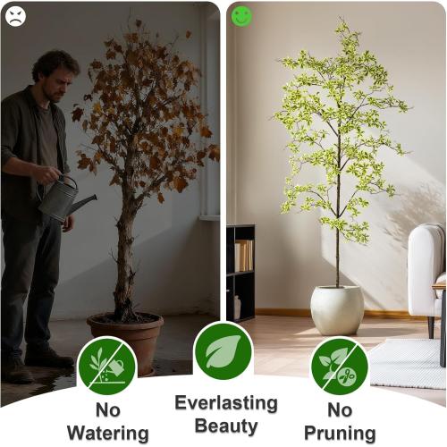 Bailikang 8FT Artificial Black Olive Tree Artificial Olive Plants, Tall Faux Olive Tree Faux Silk Plant Fake Plant Ultra-Realistic Silk Leaves & Natural Trunk Indoor Outdoor Use