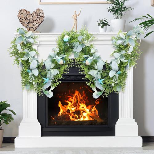 6 ft Coastal Decor Shell Garland Beach Mantel Swag Beach Decor Starfish Table Greenery Seashell Centerpiece Starfish Mantel Garland for Home Dining Bedroom Doorway