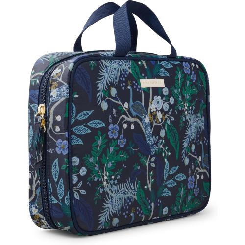 RIFLE PAPER CO. Peacock Travel Cosmetic Case w/Removable Clear Pouch