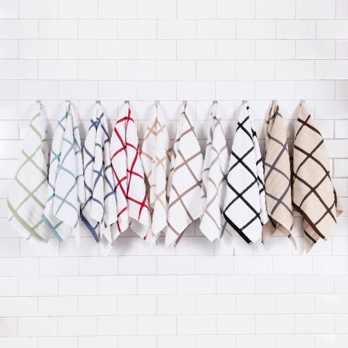 All-Clad Checked Kitchen Towel: Highly Absorbent, Super Soft Long Lasting - 100% Cotton, 17x30 Tea Towel for Cleaning & Drying Dishes, Pans, Glassware, or Countertops, (6-Pack), Chili