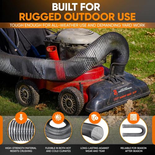 69860 Lawn Vacuum Hose 84 Length (Maximum Elongation) by 6 Wide Leaf Vac Hose Replacemen Agri Fab 41882 Mow-N-Vacs and Chip-N-Vacs Riding Mower Flex Hose 45-0577, 45-0578,45-0567