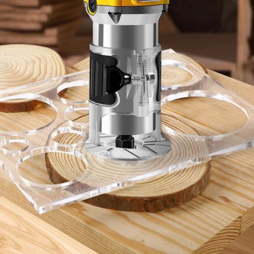 10*7.9 inches 13 in 1 Router Template for Woodworking,Router Jig Template,Bowtie Router Template Jig Kit, Circle Inlay Template Decorative Template, clarity