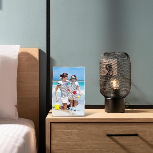 Size 3.5x5 Color Clear Ctosree 12 Pcs Acrylic Photo Frame L shape Slant Back Desktop Photo Frames Plastic Clear Sign Clear Acrylic Display Stand Table Top Sign for Home Office Wedding Restaurant Menu (3.5 x 5 Inch)