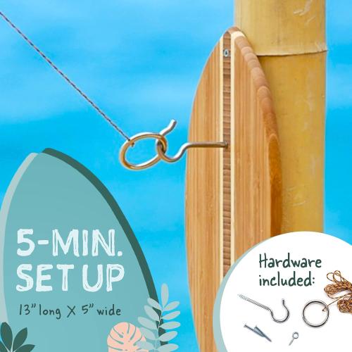 Tiki Toss Ring Toss Game for Adults - Hook and Ring Games with String and Hooks for Indoor/Outdoor Use, Man Cave Decor & Stuff, Gifts for Men/College - Standard or Deluxe 12.3 / Tiny 5
