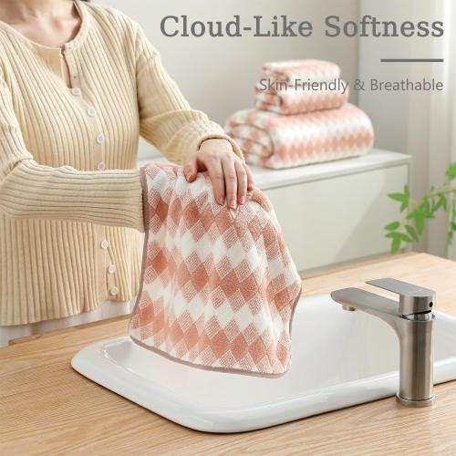 4 Piece Extra Large Bath Towel Set Oversized Bath Sheet 35x70 Bathroom Towel Set Soft Highly Absorbent & Quick Dry Premium Bath Towel for Bathroom 600GSM Shower Towel Spa Gym Hotel,Peach