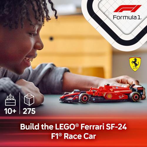 LEGO Speed Champions Ferrari SF-24 F1 Race Car Toys - Building Sets for Kids, Boys & Girls, Ages 10  - Ferrari F1 Model Car Kits for Display or Play - Gift Ideas for Birthdays and Fans - 77242