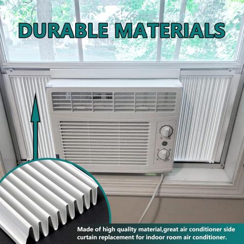 Window Air Conditioner Side Panels Curtain Kit with Frame,Window AC Insulation Side Panel for AC Units Parts Replacement Screen (5,000 BTU)