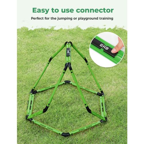 GHB Hex Agility Rings Speed Rings with Carrying Bag 6 Set Portable Hexagon Rings, Agility Ladder for Agility Footwork Training