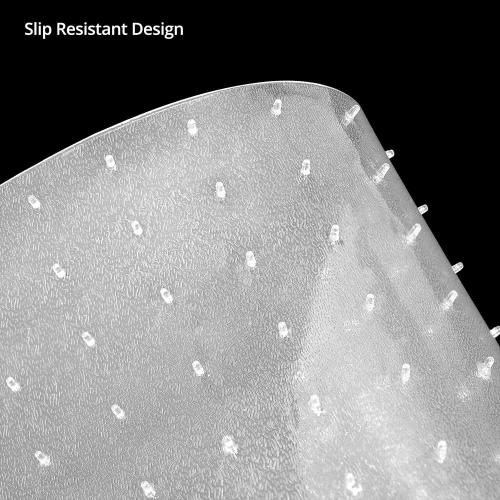 QWORK Heavy Duty Office Chair Mat for Carpet, 48x36 Inches with Lip, Studded, Slip Resistant