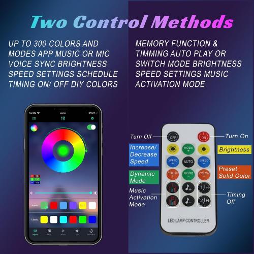 2 Pack 4FT Whip Lights with Spring Base,LED Whip Light with App &Remote Control, Spiral RGB Chasing Lighted Whips with Rocker Switch,Music Whip Light for UTV ATV Polaris RZR Can-Am SXS Truck