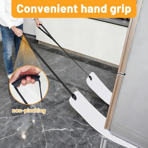2 Pcs Appliance Sliders for Refrigerators Plastic Appliance Glide with Pull Strap Furniture Moving Slides for Tile Carpet Hardwood Floors (10''×36'')