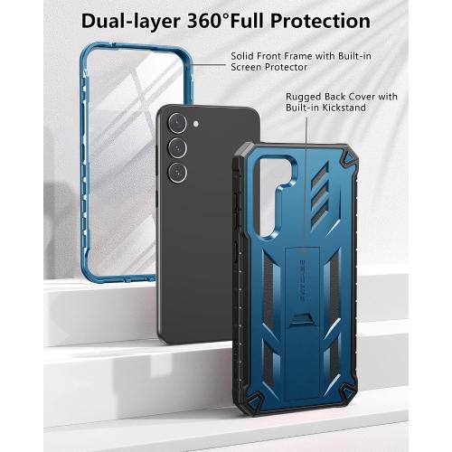 FNTCASE for Samsung-Galaxy S23 Plus Case, Built-in Screen Protector Blue