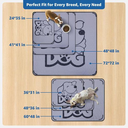 Washable Pee Pads for Dogs with Pheromones : 2 Packs Reusable Puppy Pads Super Absorbnet Dog Floor Mats for Whelping, Incontinence, Training, Crate ,36x48