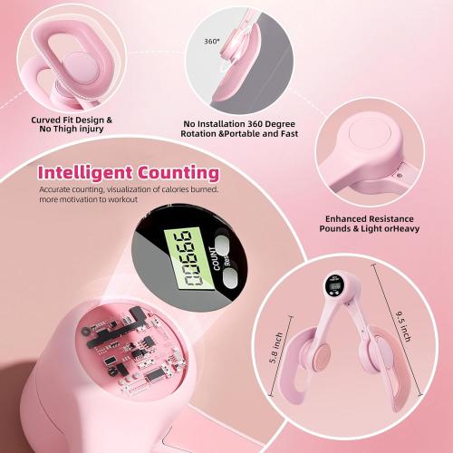 Thigh Master, Pelvic Floor Strengthening Device with Display Counter Hip Trainer Kegel Exerciser, Leg Inner Thigh Trainer Pelvic Floor Muscle Trainer, Thigh Exercise Workout Equipment for Home