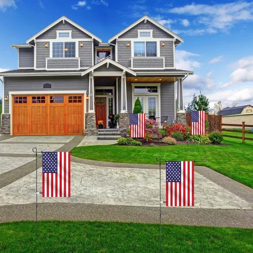 Size 36.2x16.5 Therwen 12 Pack Garden Flag Stand 36.2 x 16.5 Yard Flag Holder Heavy Duty, with 3 Prong Base, Decorations,with Clip Spring Stoppers for Outdoor Garden Yard Lawn