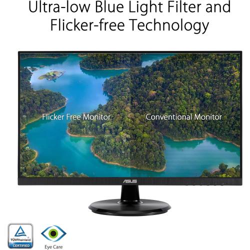 Black ASUS VP249QGR Gaming Monitor – 23.8 inch, Full HD, IPS, Frameless, 1ms MPRT, 144Hz, Adaptive-Sync (FreeSync™), ELMB, Shadow Boost, Low Blue Light, Flicker Free, Wall Mountable