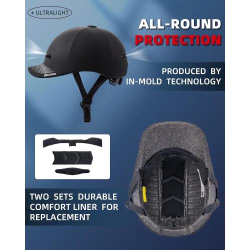 Adult Bike Helmet for Men Women,Adjustable Lightweight Baseball Cap Style Cycling Helmet for Commuting, Road Biking, Skating Scooter