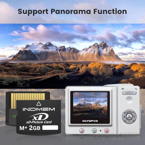 xD-Picture Card 2GB(Type M ) 2GB XD Flash Memory Cards for Olympus Fuji Fujifilm Old Digital Camera, Support Panorama Function,Create 3D Image and Digital Painting