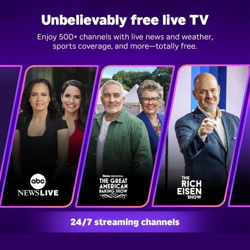 Roku Streaming Stick 4K - HDR & Dolby Vision Roku Streaming Device for TV with Voice Remote & Long-Range Wi-Fi - Free & Live TV