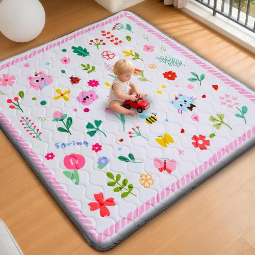 RONGFA Baby Play Mat for Floor, 56'' x 56'' Thicken Foam Soft Padded Mat for Baby