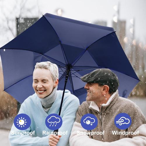 Golf Umbrella Large 62/68/72 Inch, Extra Large Oversize Double Canopy Vented Windproof Waterproof Umbrella, Automatic Open Golf Umbrella for Men and Women and Family.