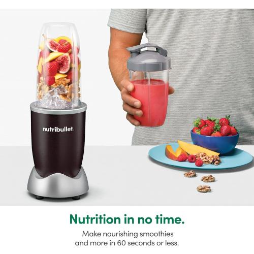 nutribullet® Pro 900W Personal Blender, 13-Piece Set, 32oz and 24oz Cups, Extractor Blade, Smoothies, Food Prep, Blends Ice and Frozen Fruit, Onyx Black, NB9-1301AK
