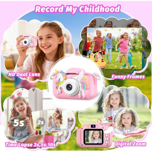 Masterbee Children's Camera Toys for Girls & Boys, 3-12 Years - 1080P HD Video Kids Digital Camera - Perfect for Christmas & Birthday Gifts